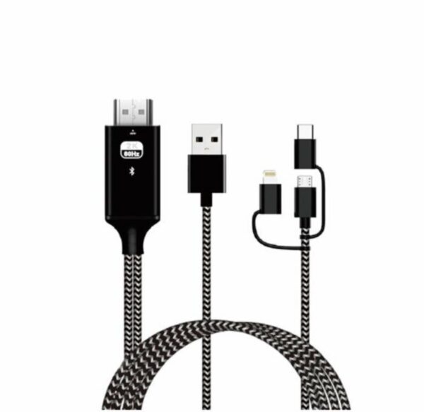 lighting / USB-C / Micro To HDMI (Phone To HDTV Cable)